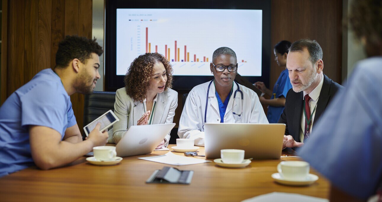 Healthcare doctor nurse in business meeting
