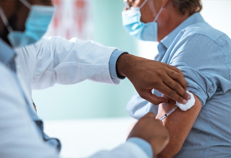 patient receiving a vaccine